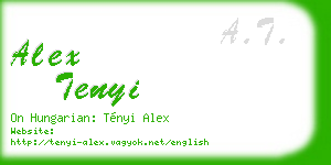 alex tenyi business card